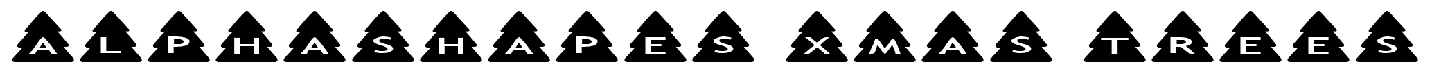 alphashapes xmas trees font